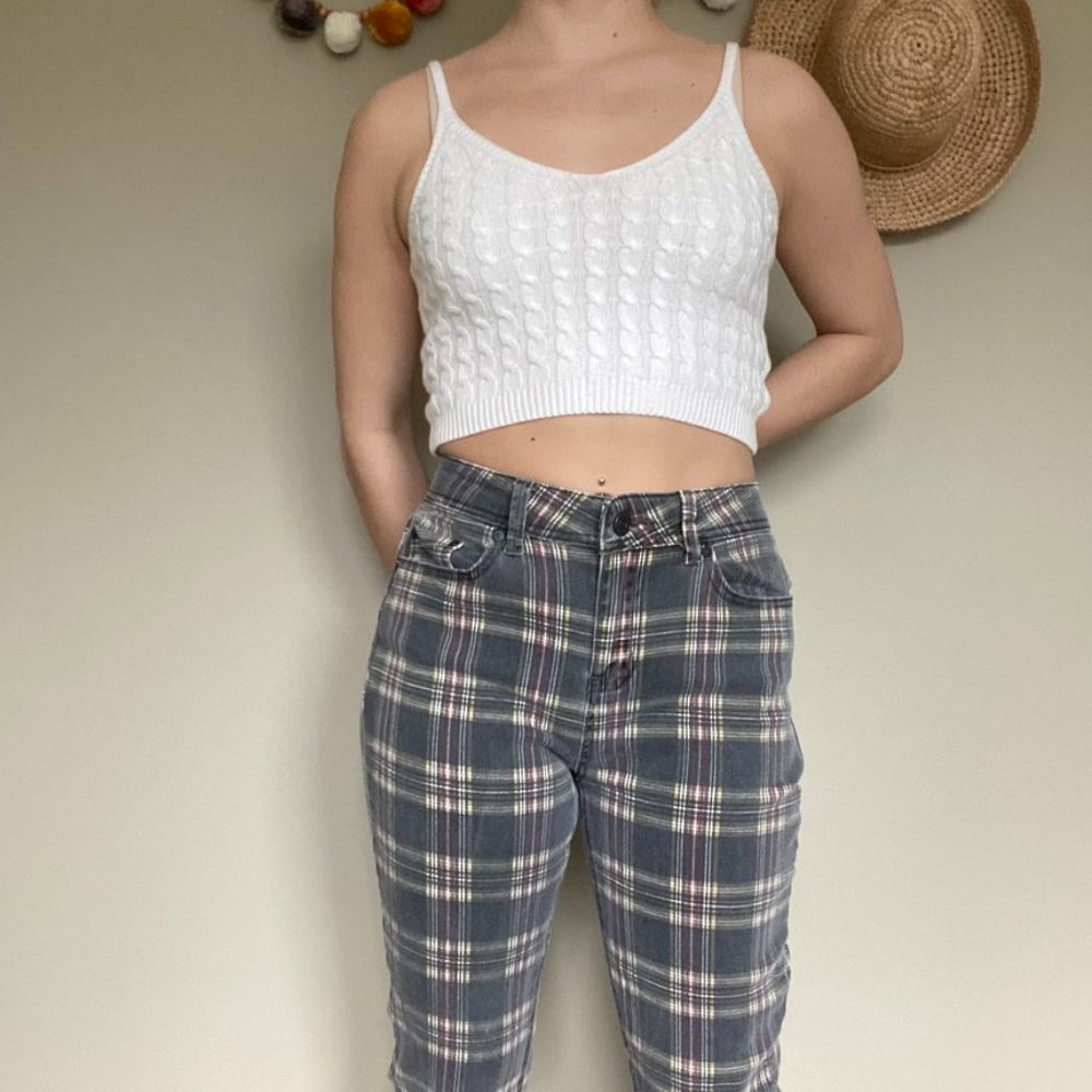💖 3 for $35 Indigo Rein High Rise Plaid Denim Jeans Size 11